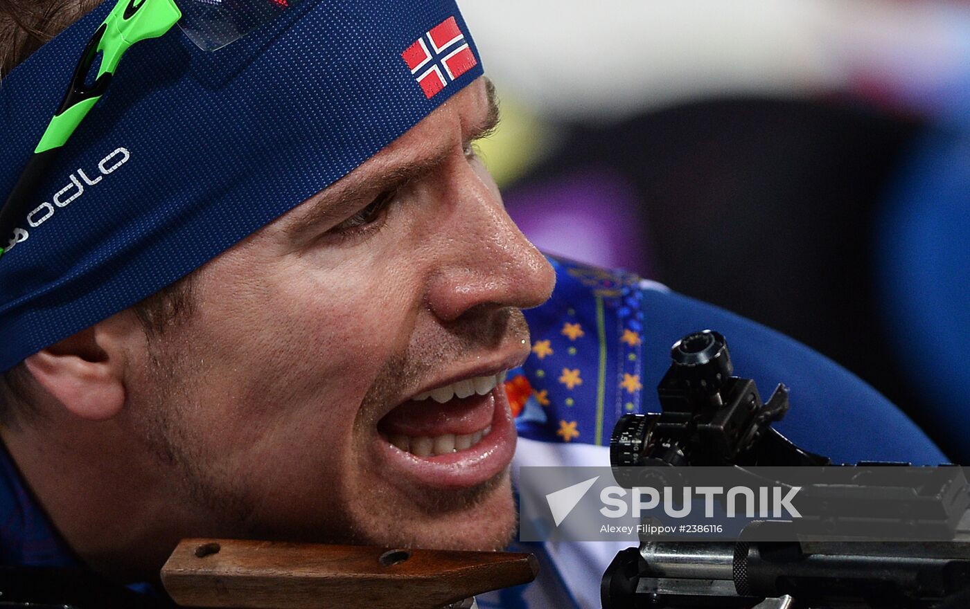 2014 Winter Olympics. Biathlon. Men. Relay