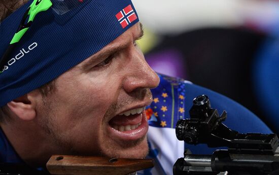2014 Winter Olympics. Biathlon. Men. Relay