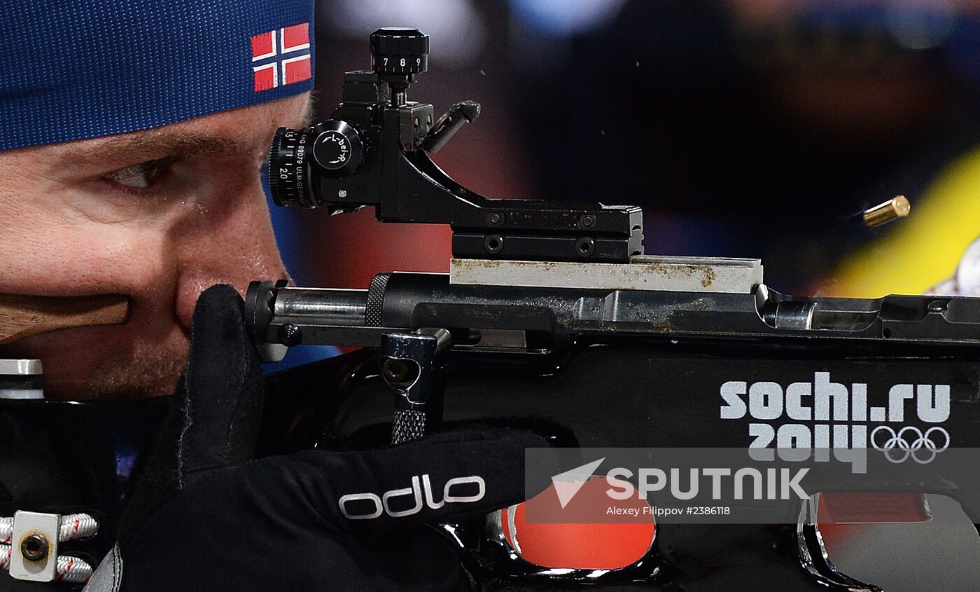 2014 Winter Olympics. Biathlon. Men. Relay