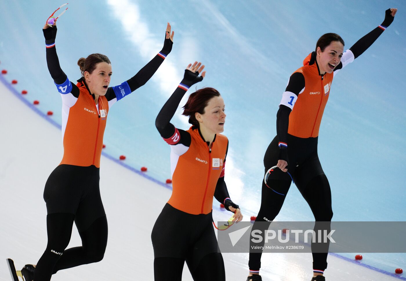 2014 Winter Olympics. Speed skating. Women. Team pursuit. Finals