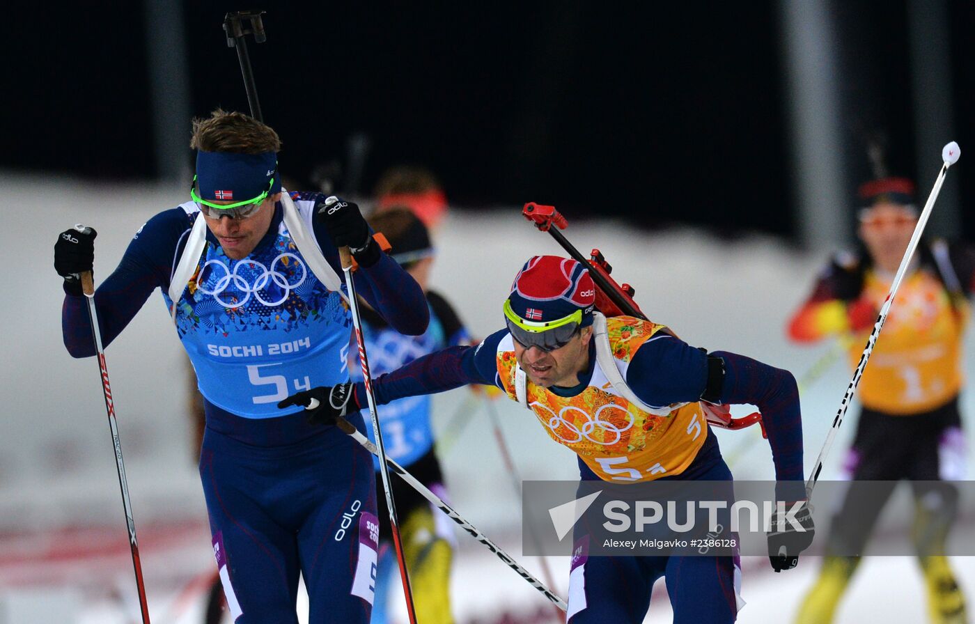 2014 Winter Olympics. Biathlon. Men. Relay