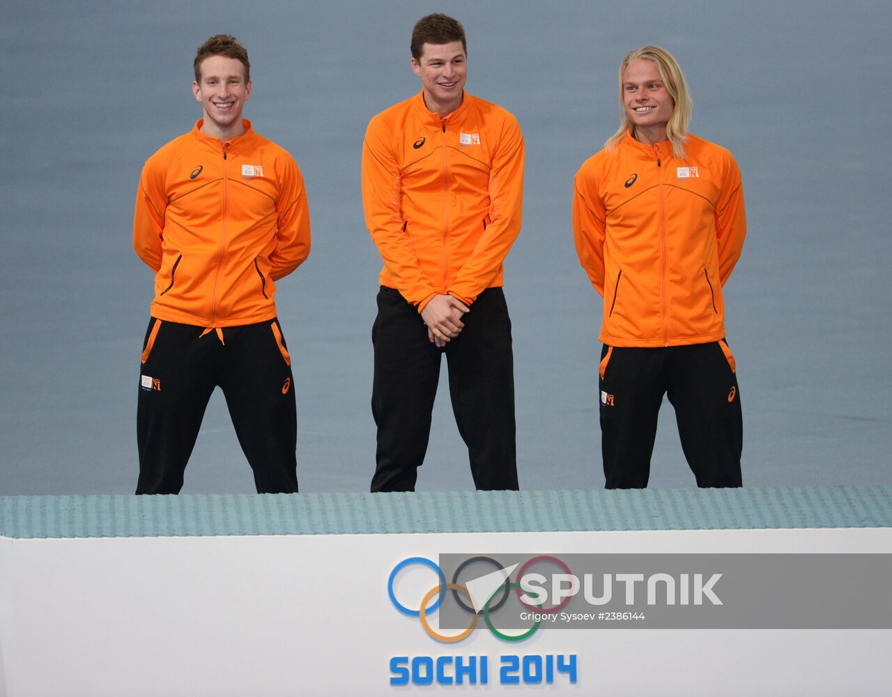 2014 Winter Olympics. Speed skating. Men. Team pursuit. Finals