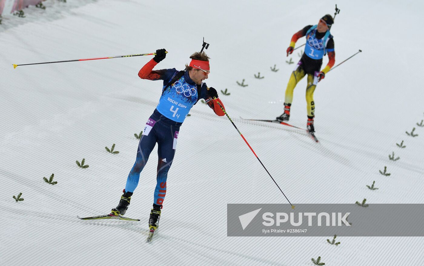 2014 Winter Olympics. Biathlon. Men. Relay