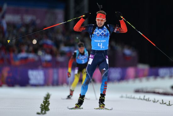 2014 Winter Olympics. Biathlon. Men. Relay