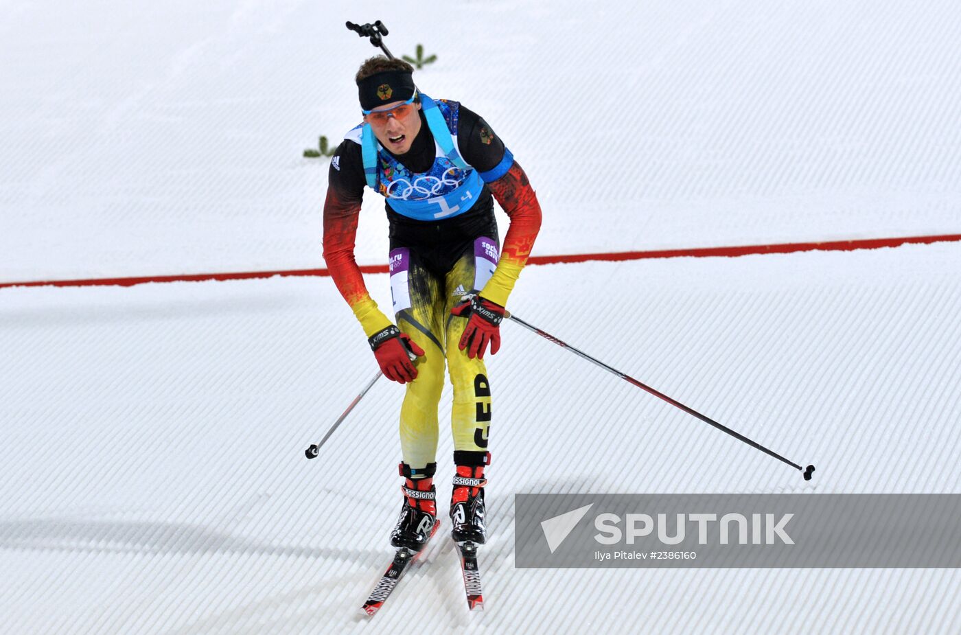 2014 Winter Olympics. Biathlon. Men. Relay