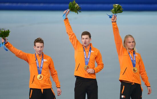 2014 Winter Olympics. Speed skating. Men. Team pursuit. Finals