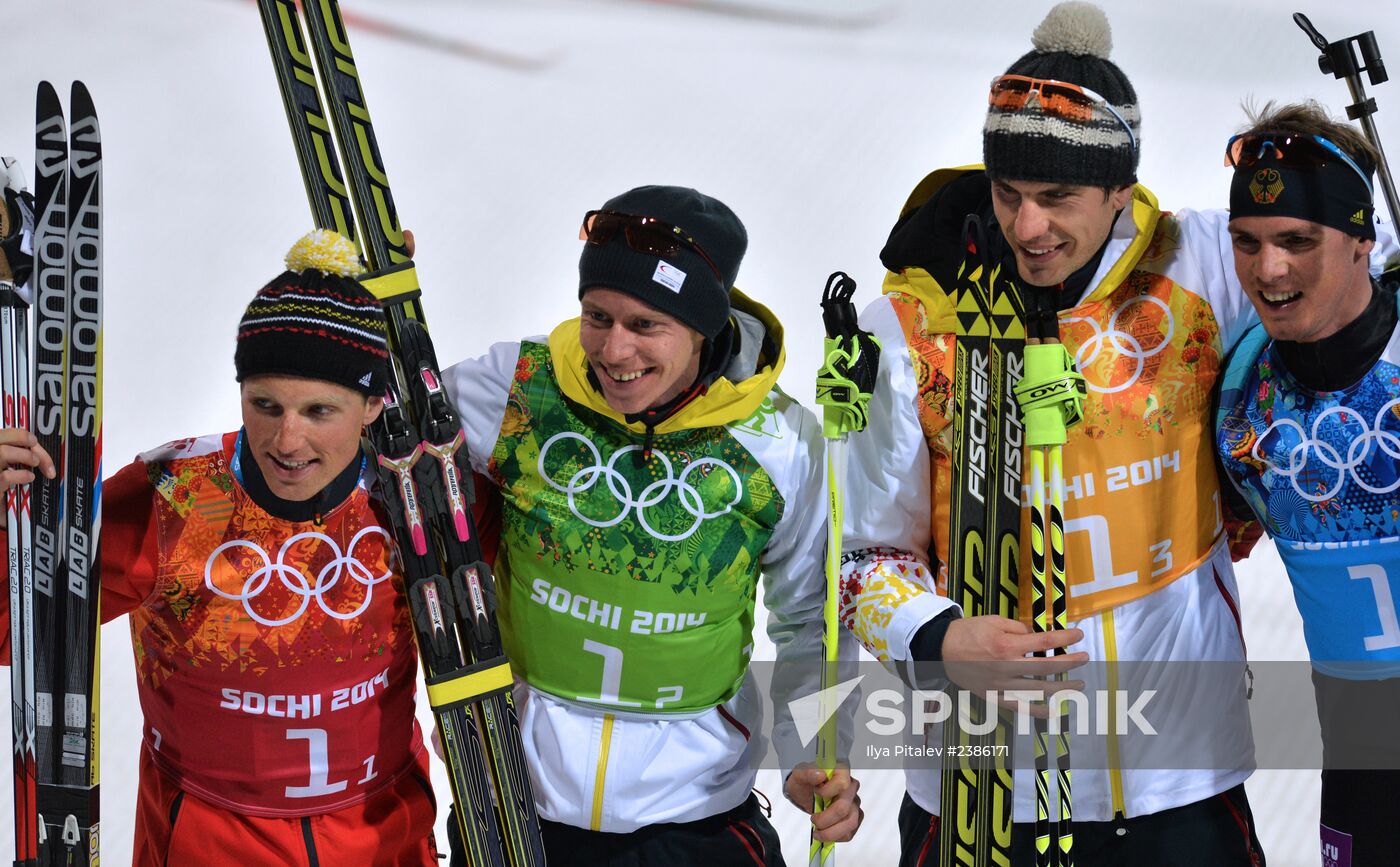2014 Winter Olympics. Biathlon. Men. Relay