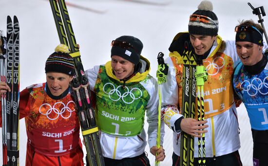 2014 Winter Olympics. Biathlon. Men. Relay