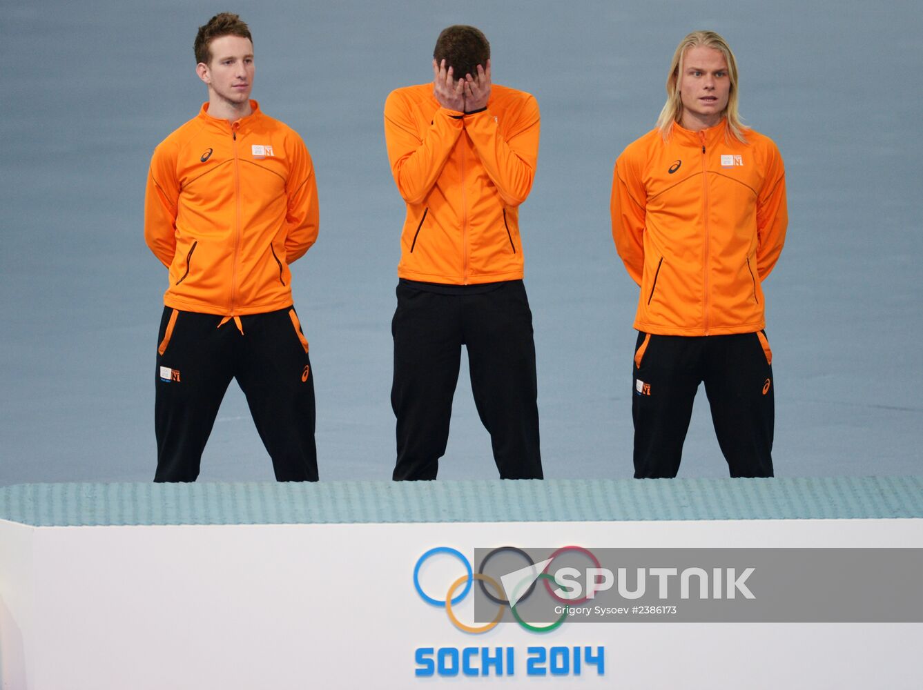 2014 Winter Olympics. Speed skating. Men. Team pursuit. Finals