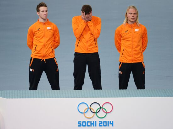2014 Winter Olympics. Speed skating. Men. Team pursuit. Finals