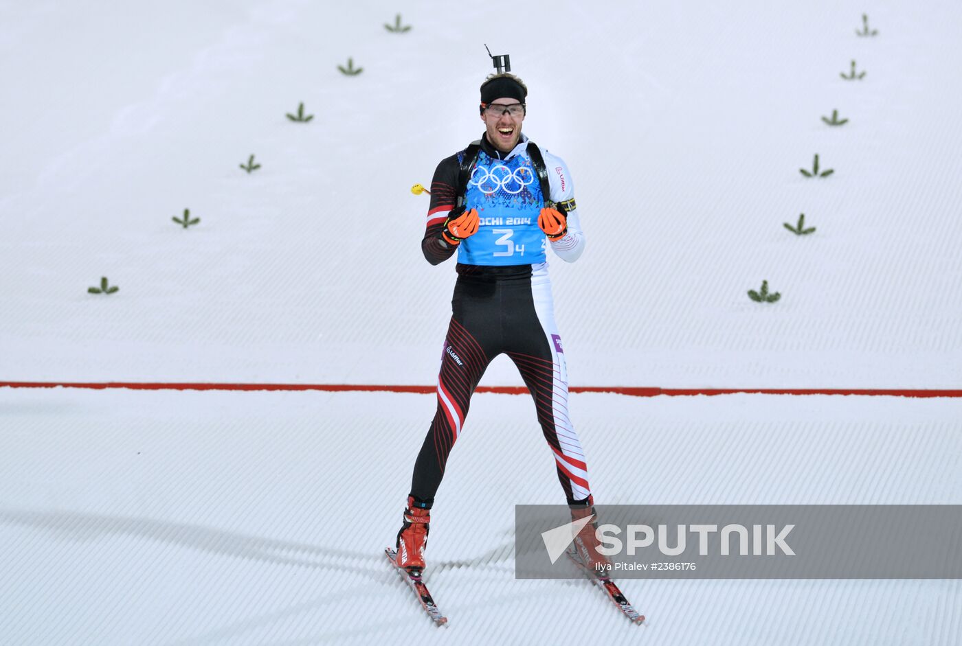 2014 Winter Olympics. Biathlon. Men. Relay