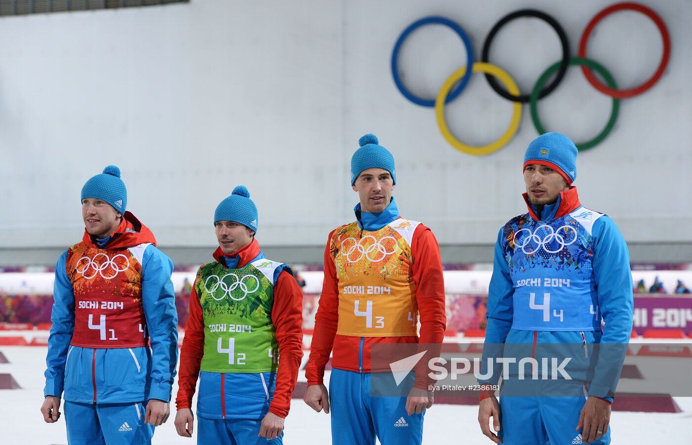 2014 Winter Olympics. Biathlon. Men. Relay