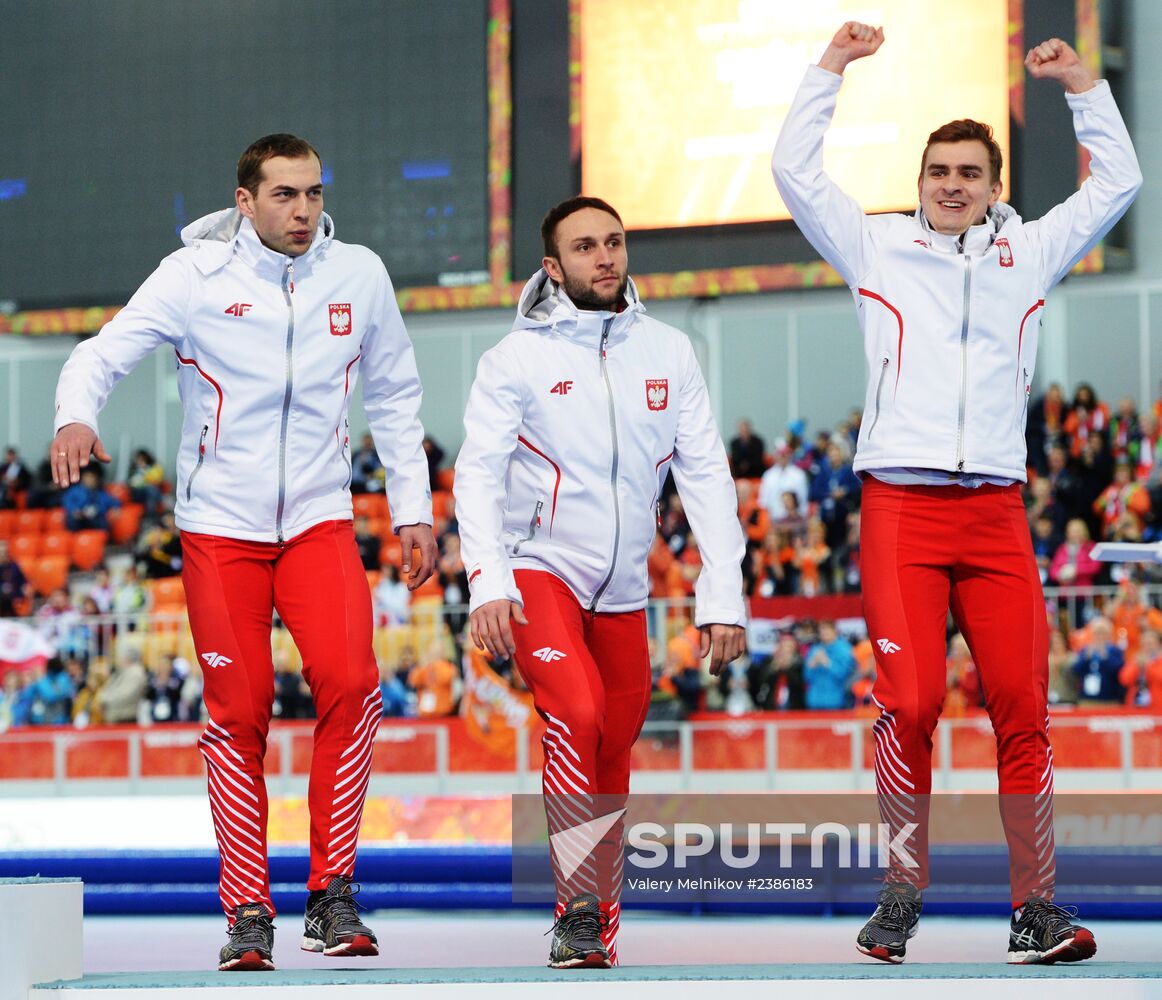 2014 Winter Olympics. Speed skating. Men. Team pursuit. Finals