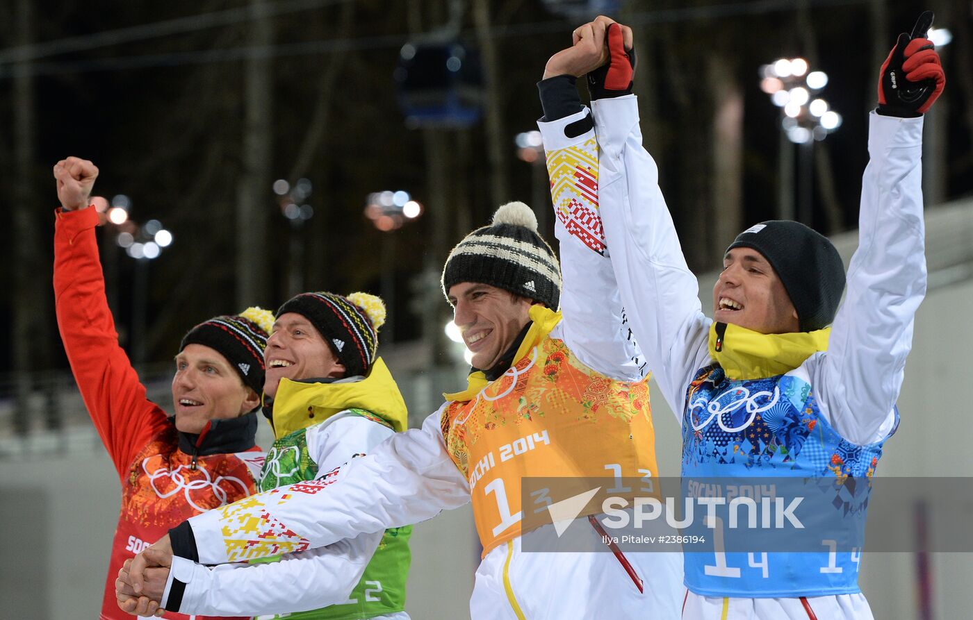 2014 Winter Olympics. Biathlon. Men. Relay