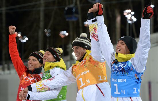 2014 Winter Olympics. Biathlon. Men. Relay