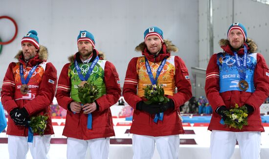 2014 Winter Olympics. Biathlon. Men. Relay