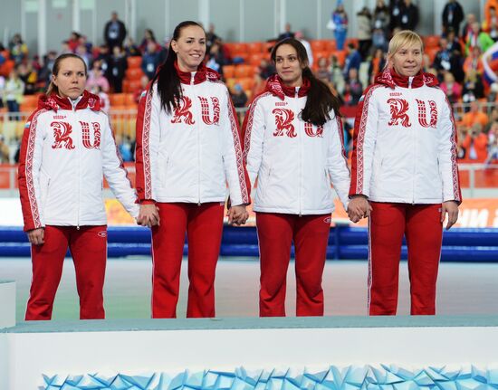2014 Winter Olympics. Speed skating. Women. Team pursuit. Finals