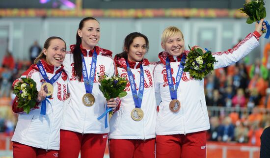 2014 Winter Olympics. Speed skating. Women. Team pursuit. Finals