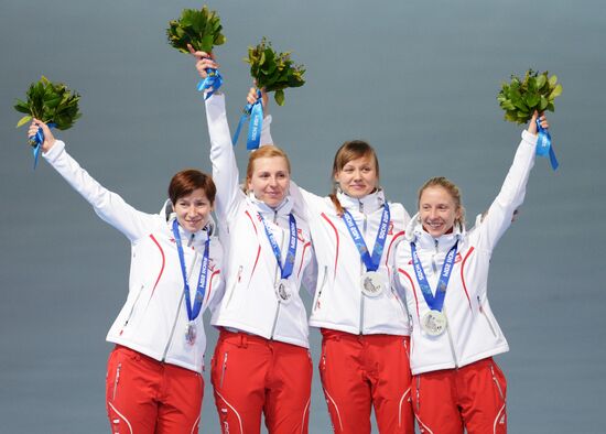 2014 Winter Olympics. Speed skating. Women. Team pursuit. Finals