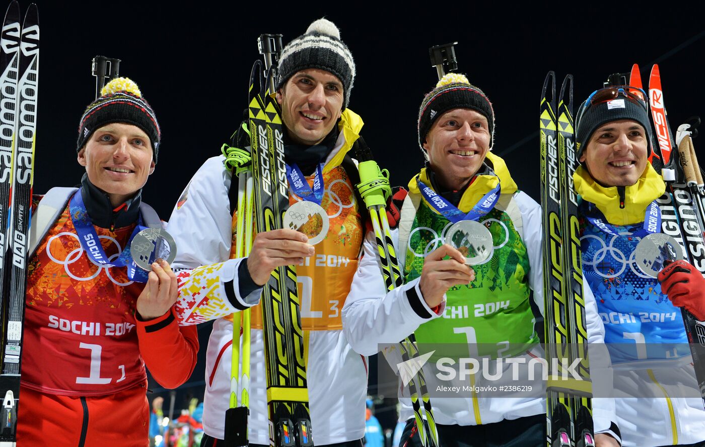 2014 Winter Olympics. Biathlon. Men. Relay
