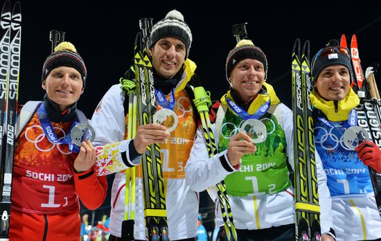 2014 Winter Olympics. Biathlon. Men. Relay