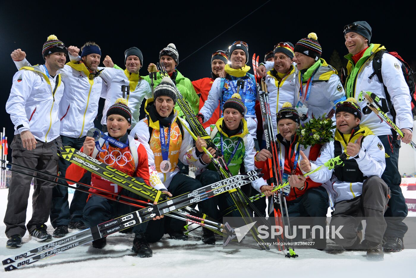 2014 Winter Olympics. Biathlon. Men. Relay