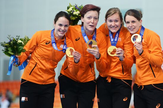 2014 Winter Olympics. Speed skating. Women. Team pursuit. Finals