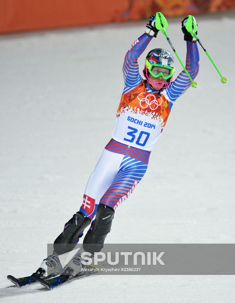 2014 Winter Olympics. Alpine skiing. Men. Slalom