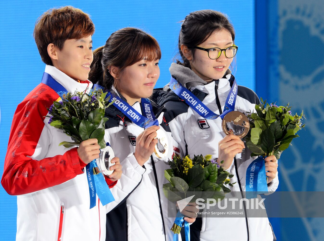 2014 Winter Olympics. Medal ceremony. Day Fifteen