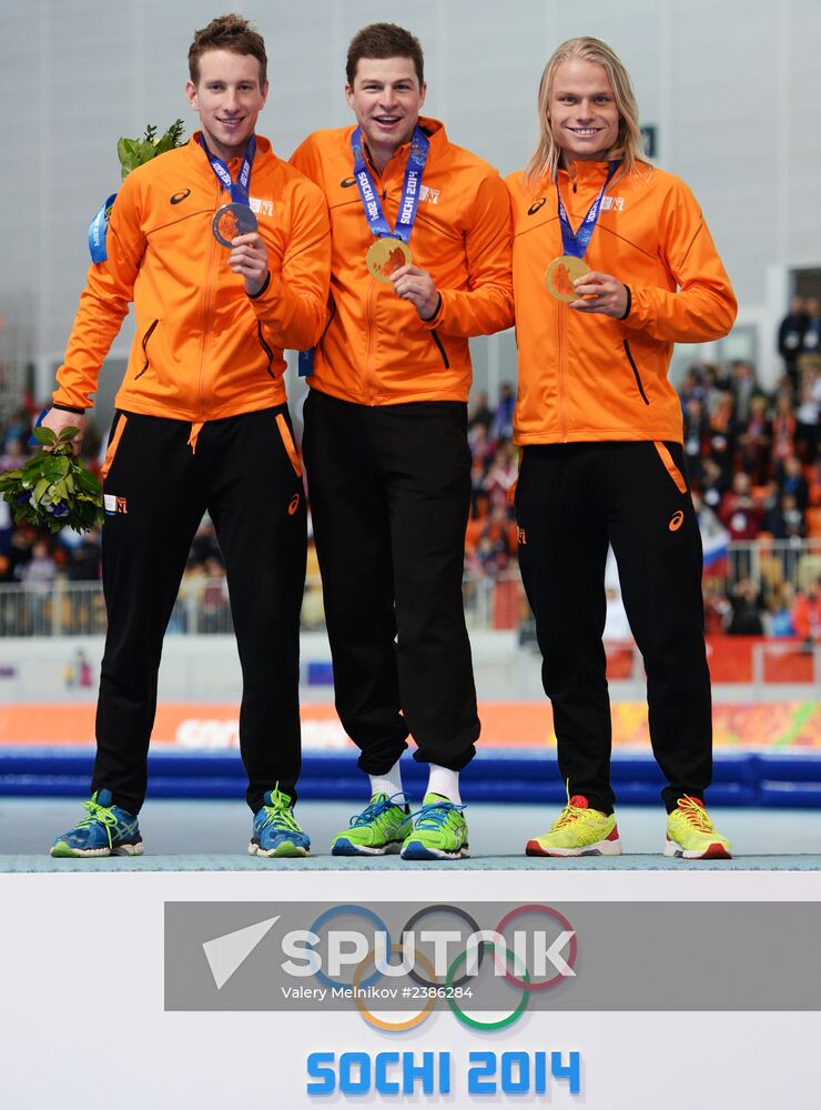 2014 Winter Olympics. Speed skating. Men. Team pursuit. Finals