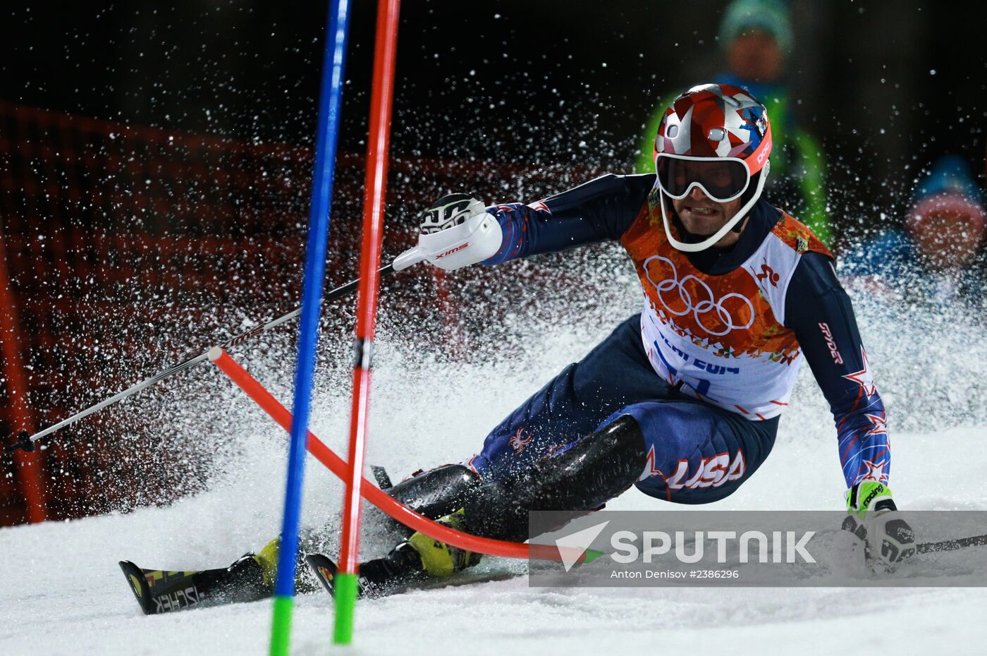 2014 Winter Olympics. Alpine skiing. Men. Slalom