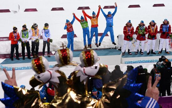 2014 Winter Olympics. Biathlon. Men. Relay