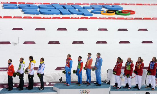 2014 Winter Olympics. Biathlon. Men. Relay