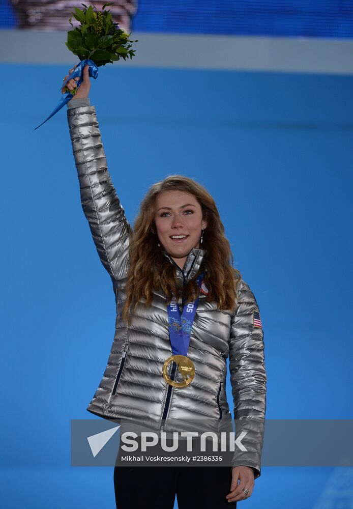 2014 Winter Olympics. Medal ceremony. Day Fifteen
