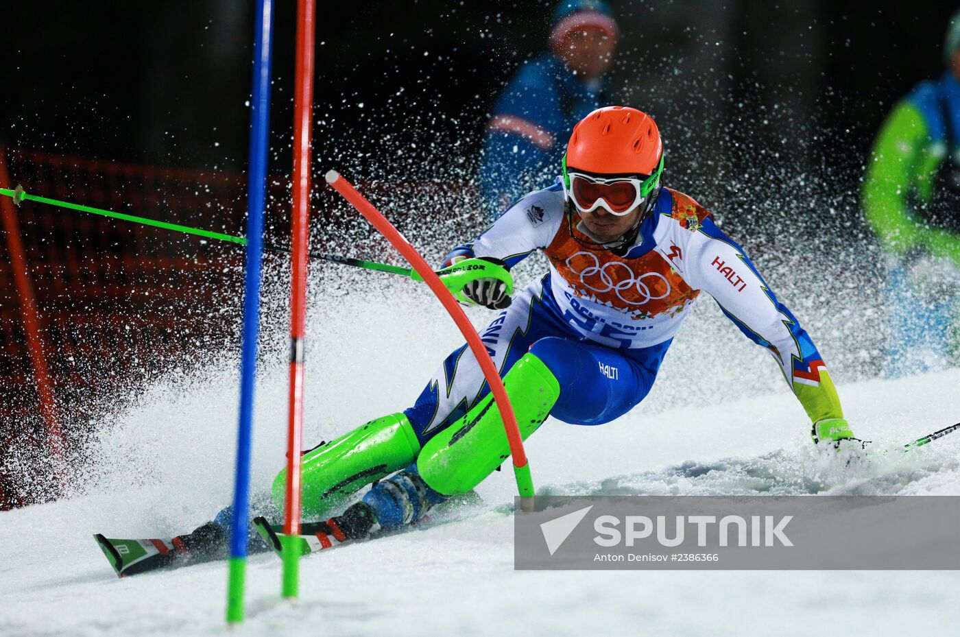 2014 Winter Olympics. Alpine skiing. Men. Slalom