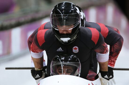 2014 Winter Olympics. Bobsleigh. Four-man. Day One