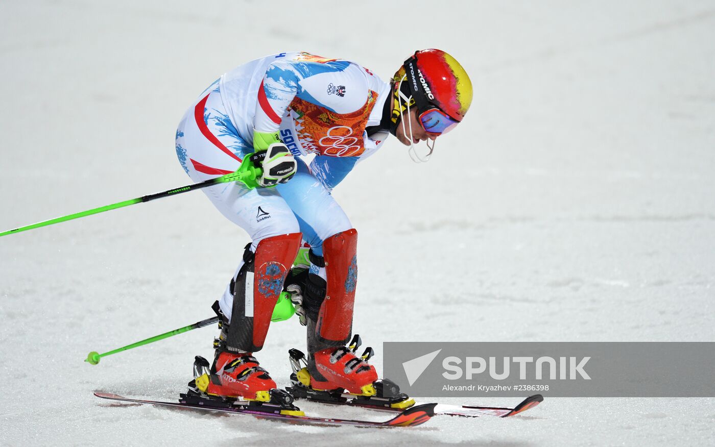 2014 Winter Olympics. Alpine skiing. Men. Slalom