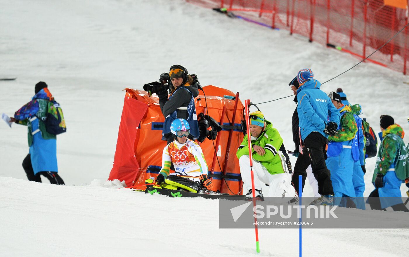 2014 Winter Olympics. Alpine skiing. Men. Slalom