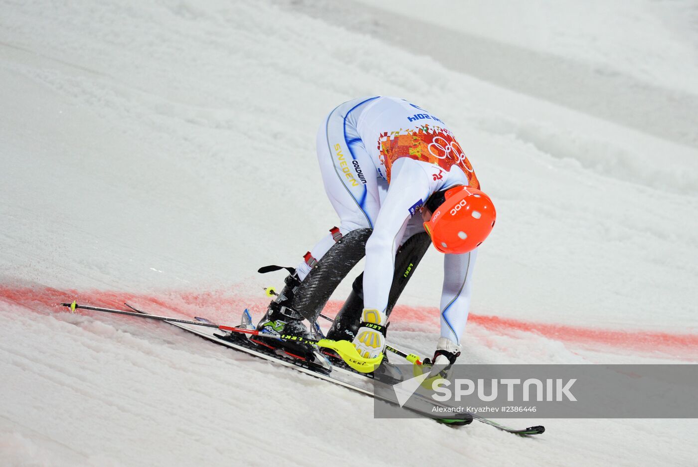2014 Winter Olympics. Alpine skiing. Men. Slalom
