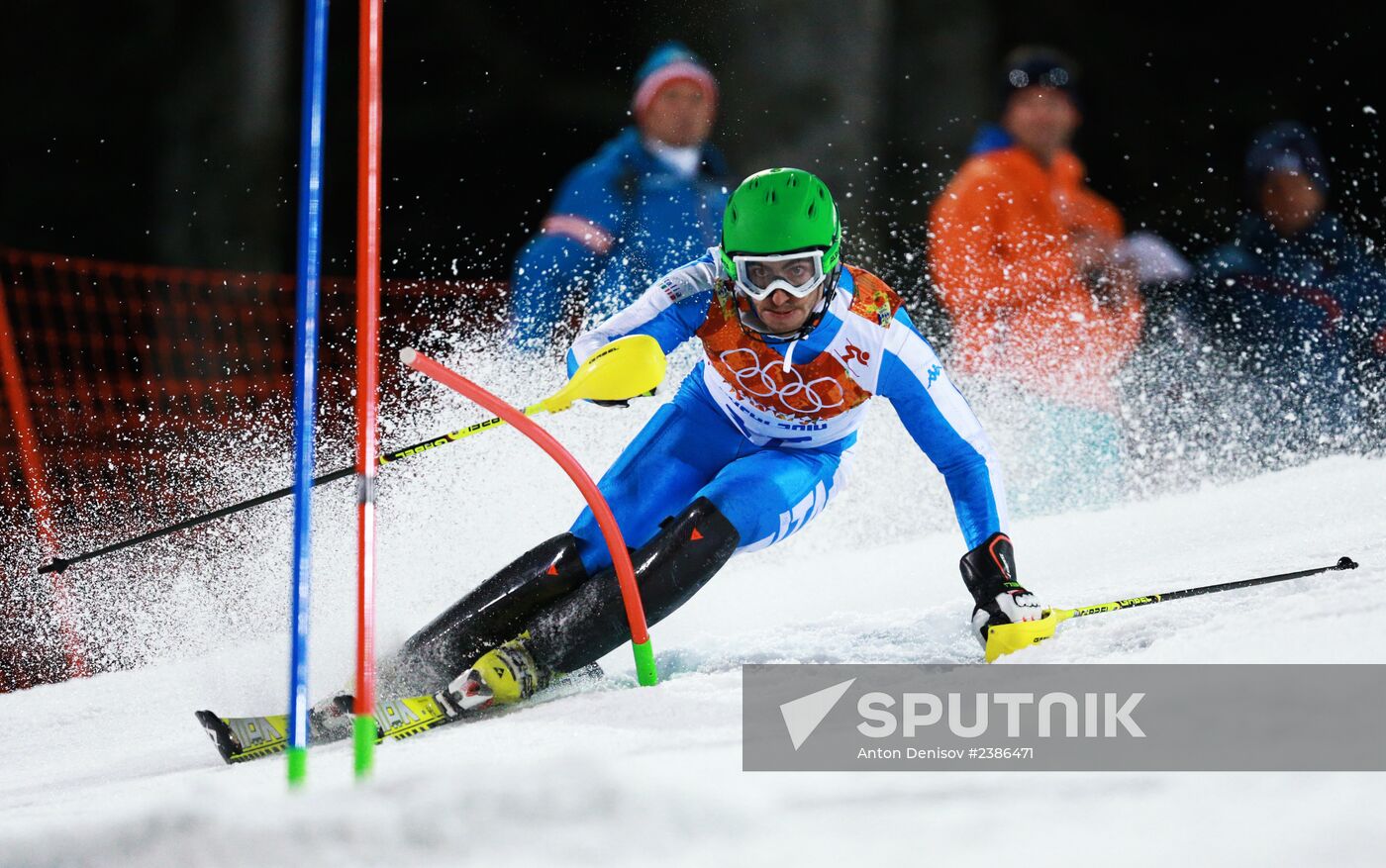 2014 Winter Olympics. Alpine skiing. Men. Slalom