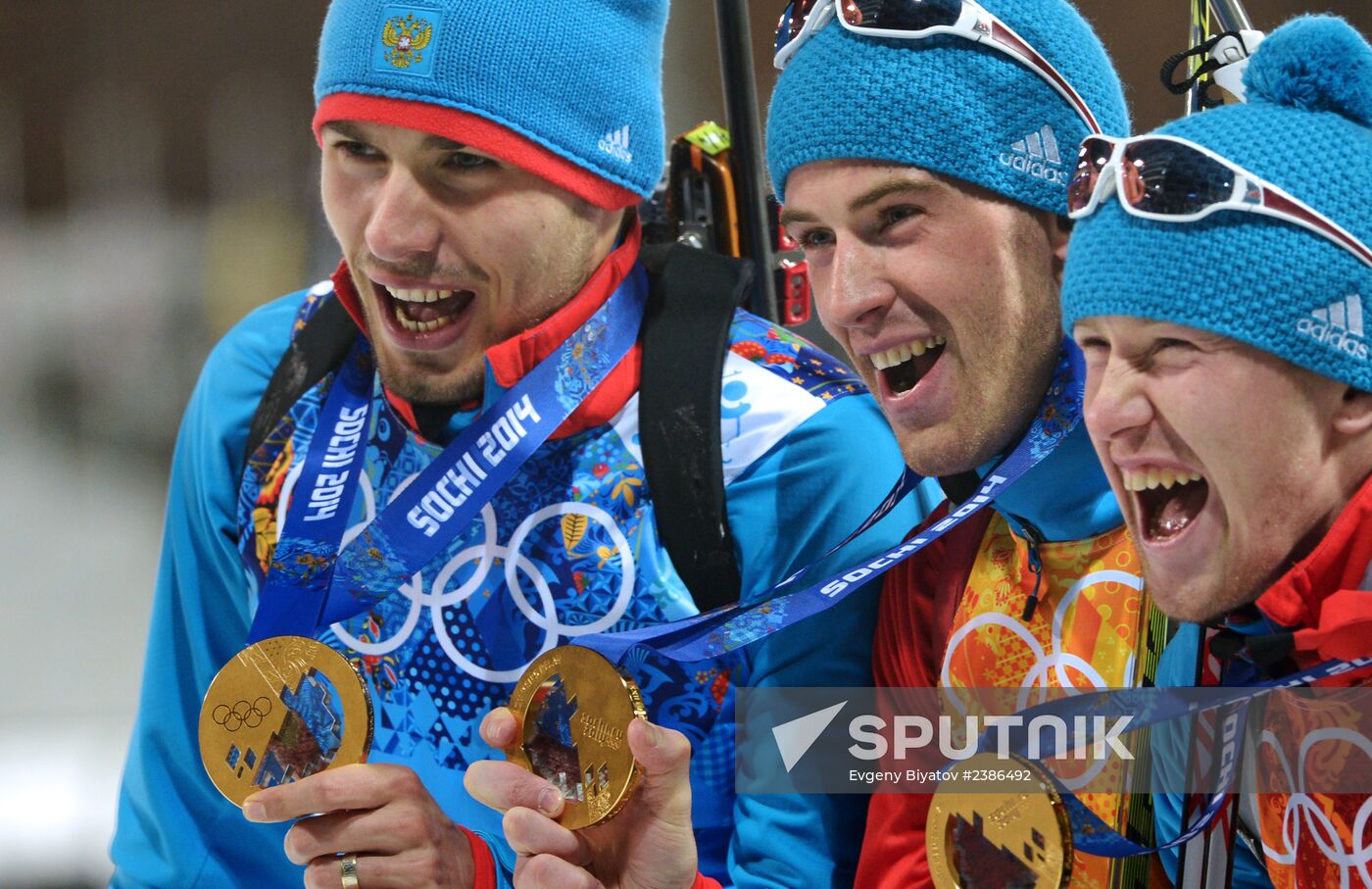 2014 Winter Olympics. Biathlon. Men. Relay