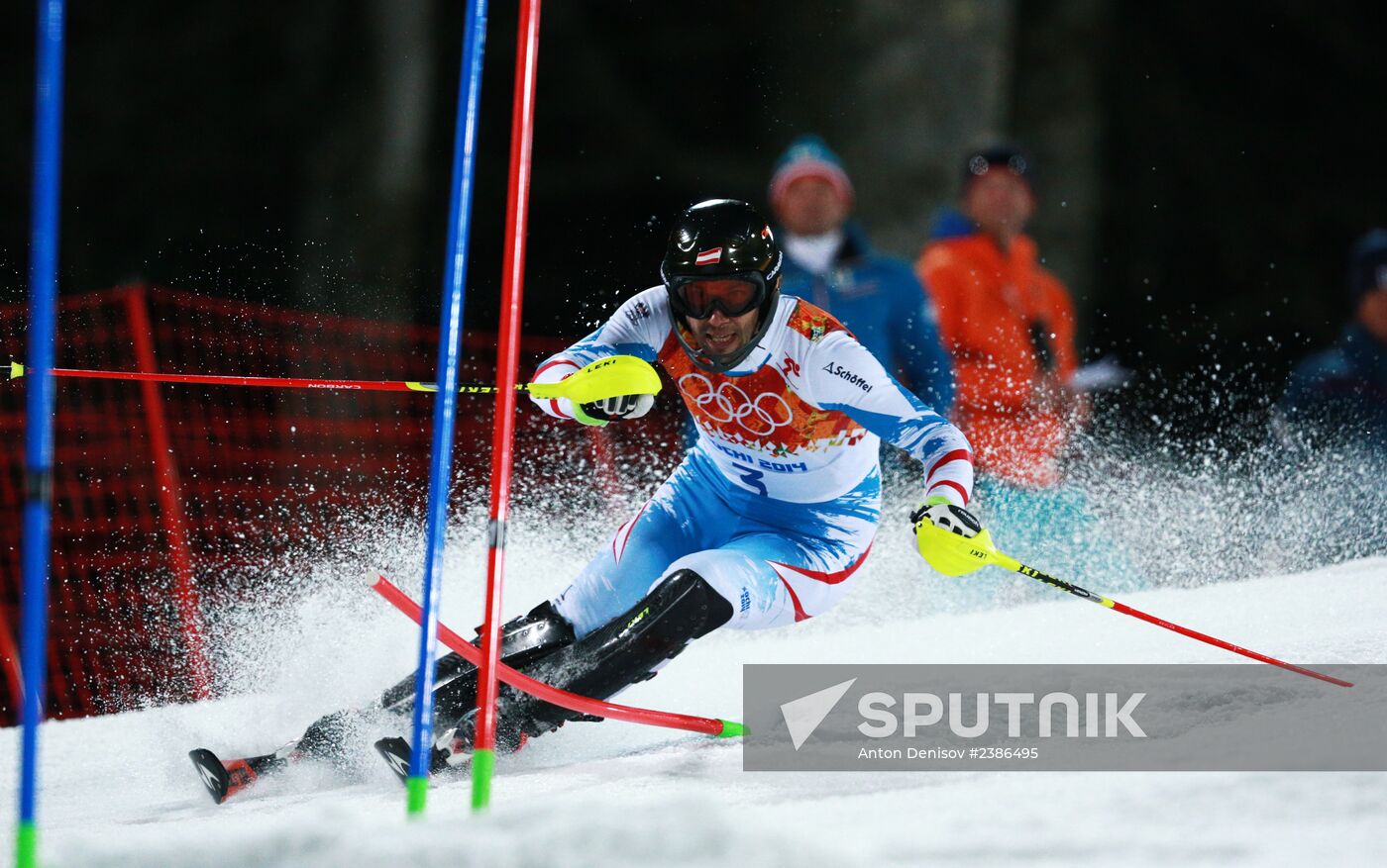 2014 Winter Olympics. Alpine skiing. Men. Slalom