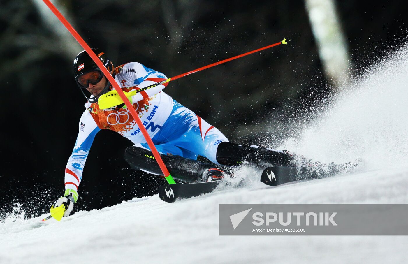 2014 Winter Olympics. Alpine skiing. Men. Slalom