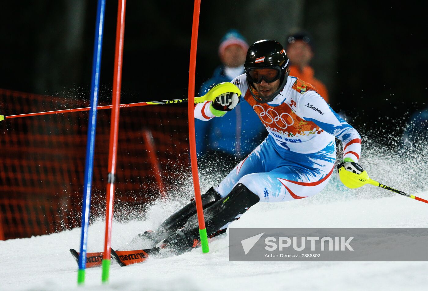 2014 Winter Olympics. Alpine skiing. Men. Slalom