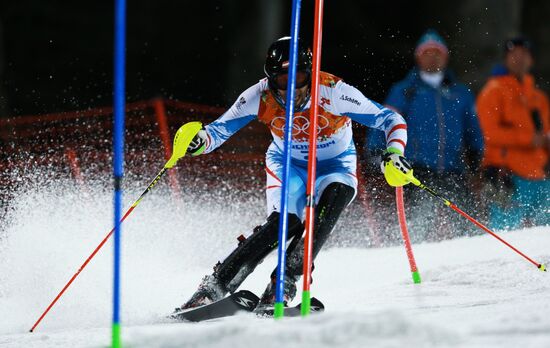 2014 Winter Olympics. Alpine skiing. Men. Slalom