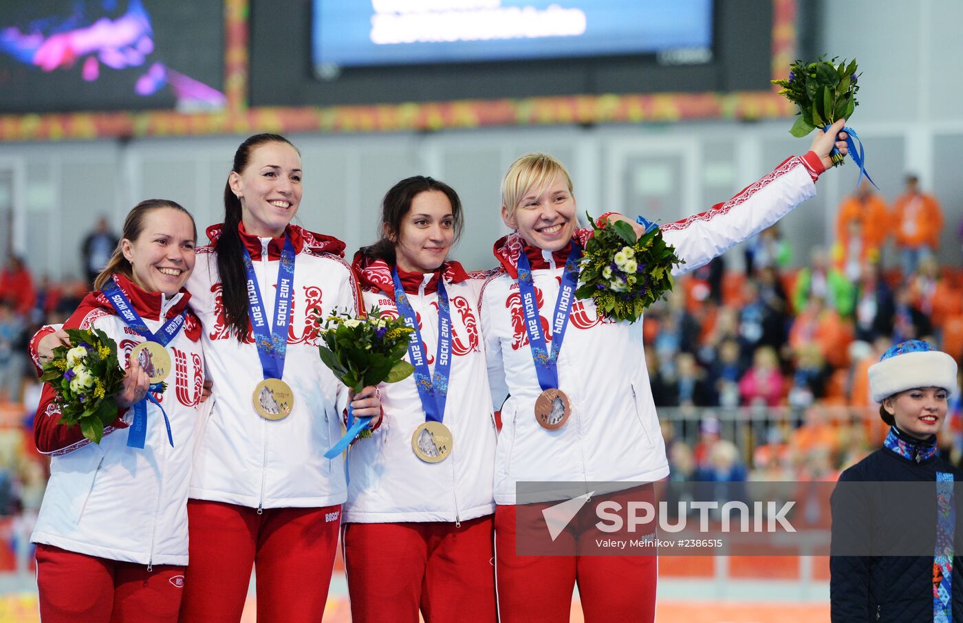 2014 Winter Olympics. Speed skating. Women. Team pursuit. Finals