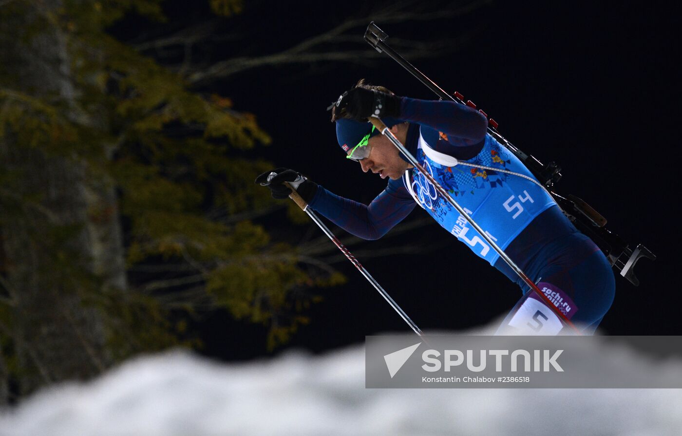 2014 Winter Olympics. Biathlon. Men. Relay