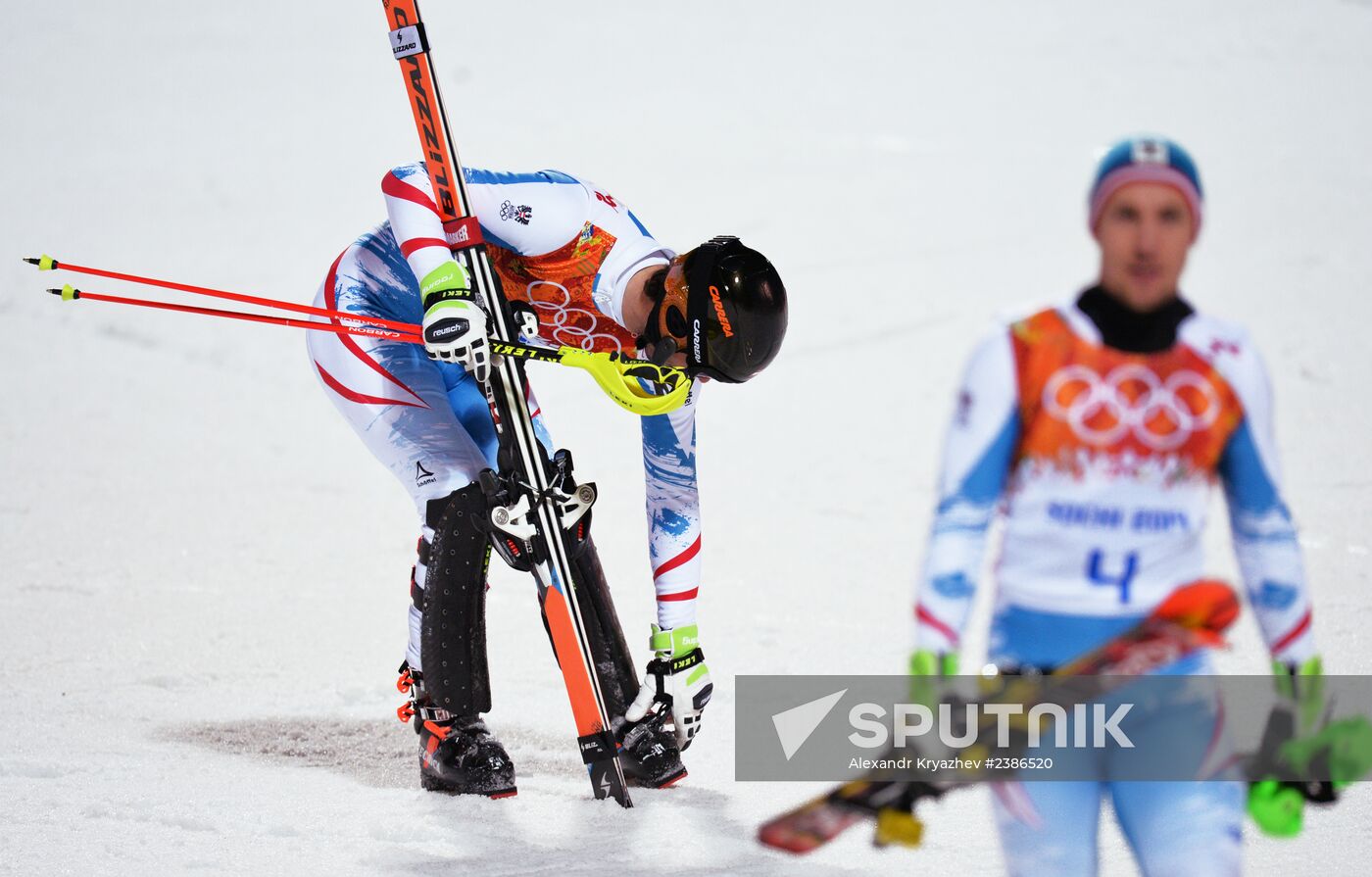 2014 Winter Olympics. Alpine skiing. Men. Slalom