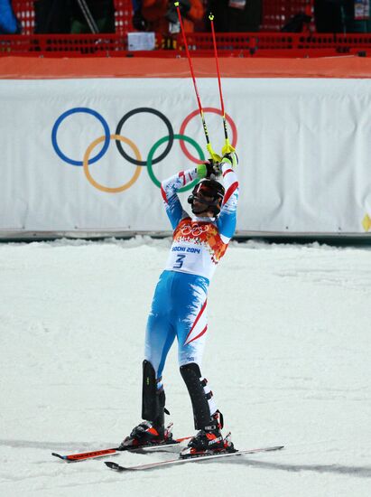 2014 Winter Olympics. Alpine skiing. Men. Slalom