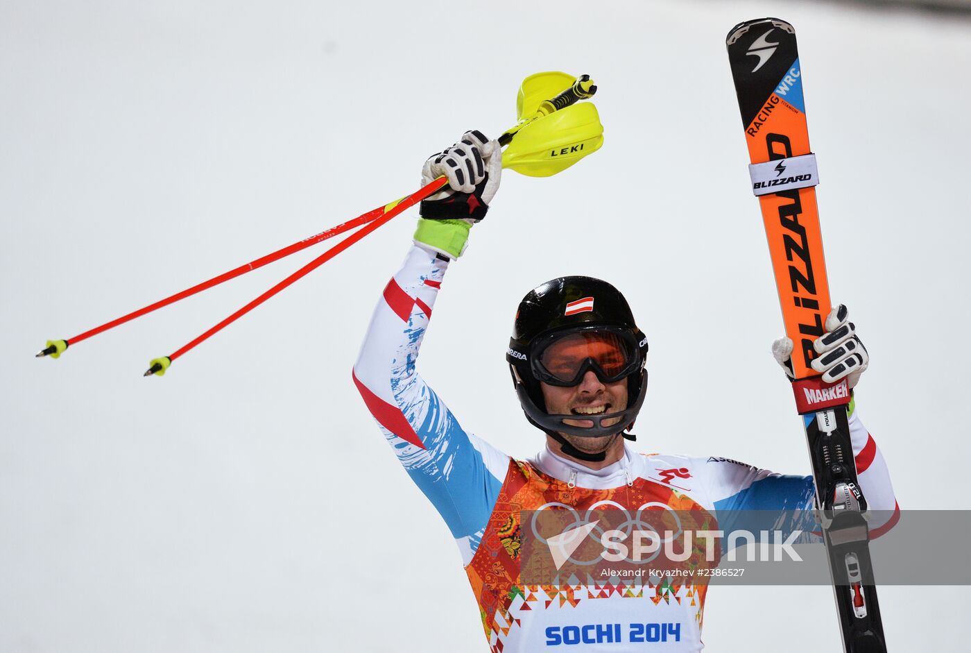 2014 Winter Olympics. Alpine skiing. Men. Slalom